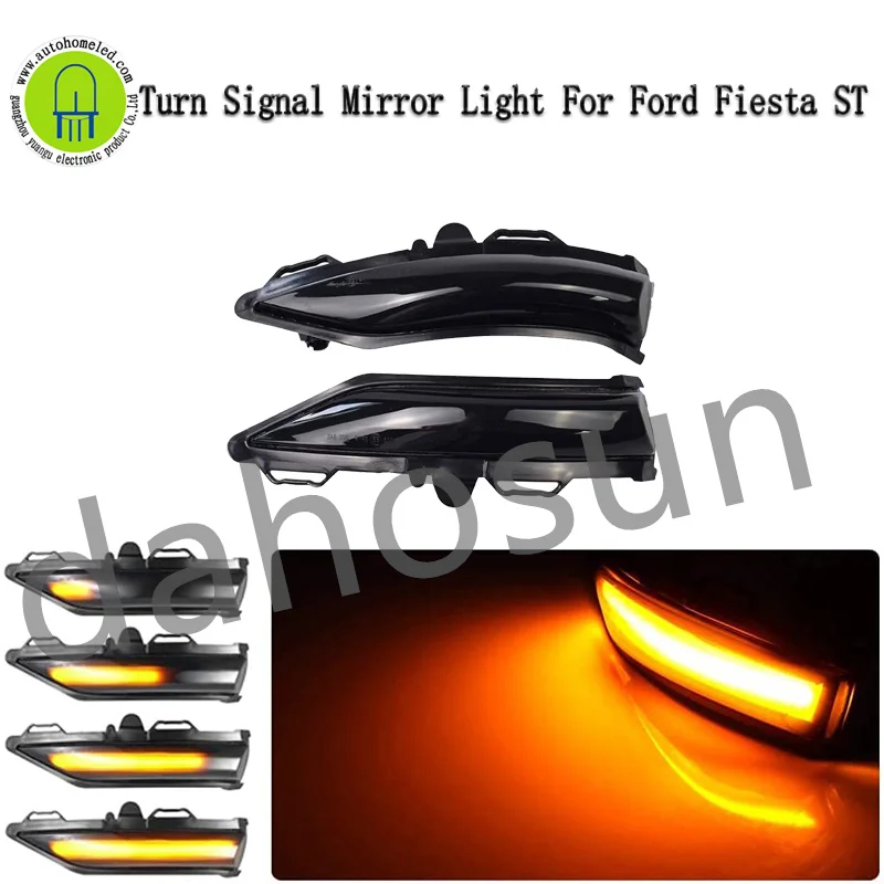 2Pcs Dynamic Led Side Specchietto Retrovisore Per Ford Fiesta Mk8 2019 Fiesta St Line Mk8 2018 2019 2020 Indicatore Di Direzione