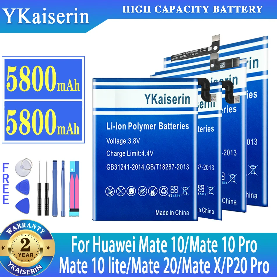 Batteria Muslimex Ad Alta Capacità Per Huawei Mate 10/ 10 Pro /10 Lite Mate X Alp-Al00 P20 Pro/ Honor V20 Batteria Akku 5800Mah