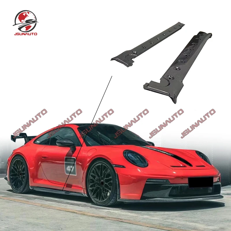 Per Porsche 911 Carrera In Fibra Di Carbonio Gt3 Style Body Kit Minigonne Laterali Pannello Porta Per 911 992 991.2 Gt3 Style Car Body Kit
