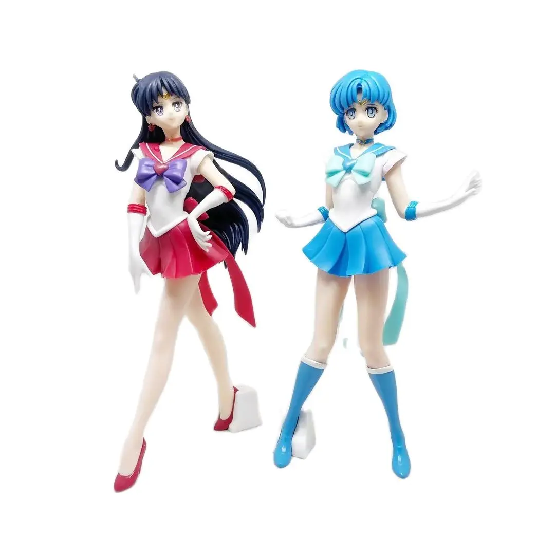 Anime Sailor Moon Sailor Mercury Mizuno Ami Sailor Mars Hino Rei Pvc Action Figure Game Statue Modello Da Collezione Giocattoli Per Bambini Bambola