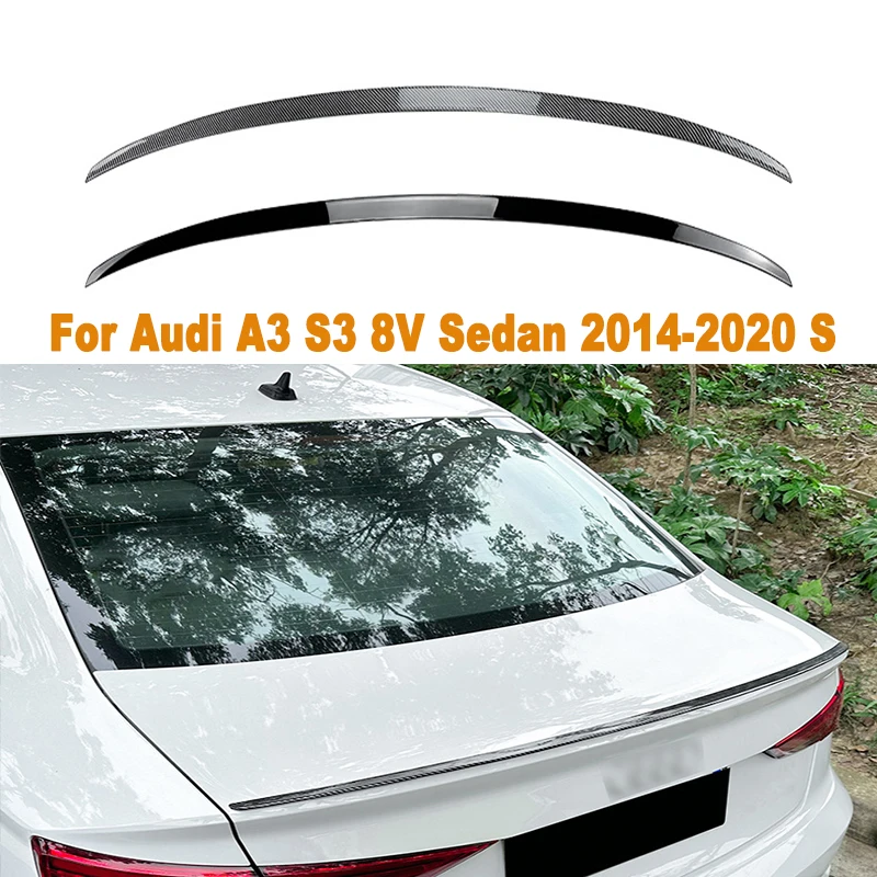 Per Audi A3 S3 8V Sedan 2014-2020 S Car Tail Wing Fixed Wind Spoiler Ala Posteriore Accessori Decorativi Modificati