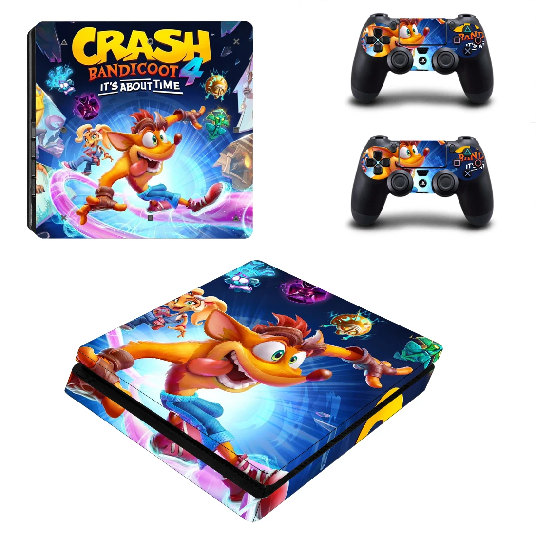 Crash Bandicoot Ps4 Slim Skin Cover Sticker Decal Vinyl Per Playstation 4 Ps4 Slim Skin Console E 2 Controller
