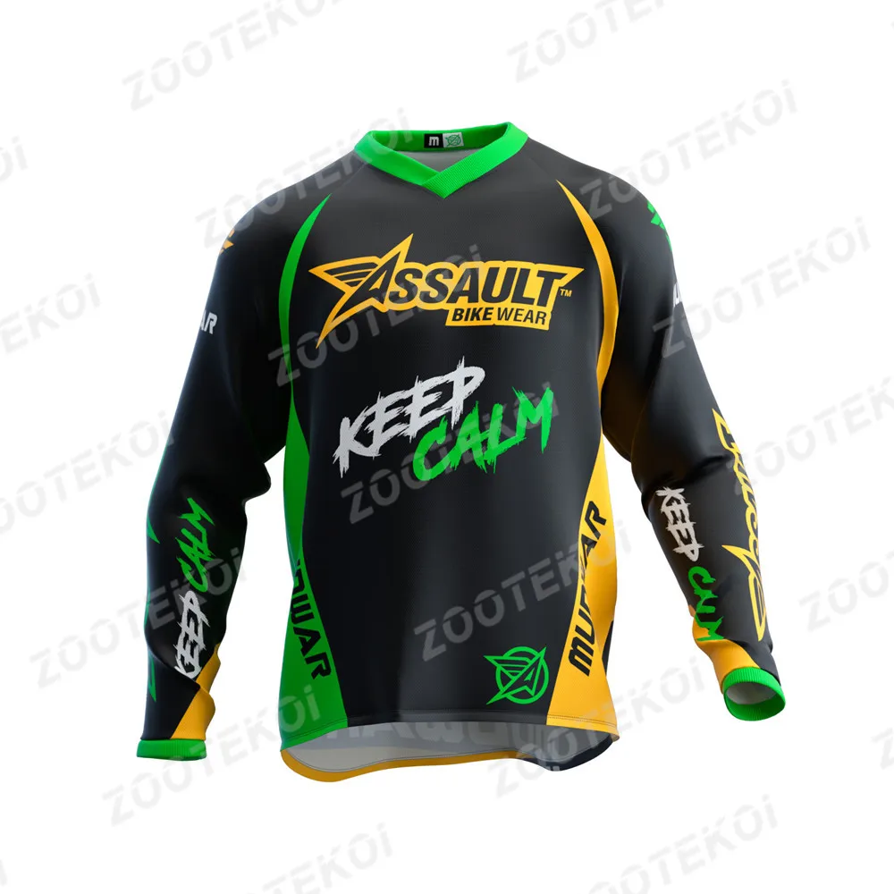 Assault Bike Wear Men'S Motocross Mtb Jersey Downhill Mountain Enduro Jersey Long Sleeve Cycling Dh Bike Maillot Ciclismo Hombre