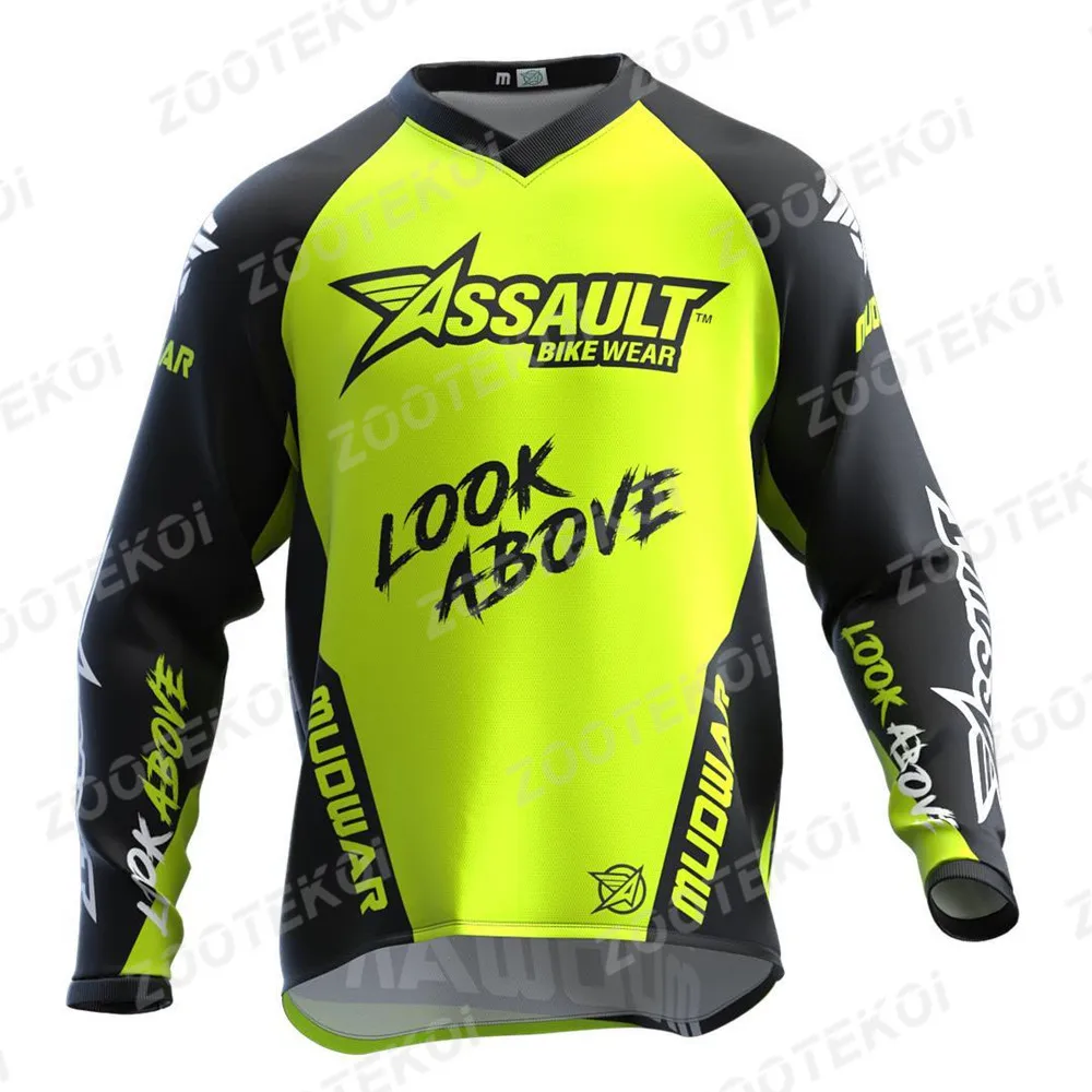 Assault Bike Wear Downhill Mountain Bike Abbigliamento Mtb Jersey Moto Jersey Bicicletta Tshirt Dh Ciclismo Jersey Fuoristrada Motocross Gear