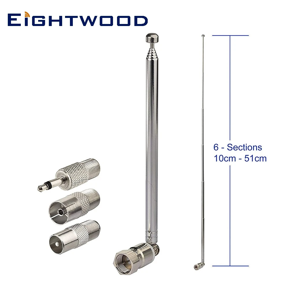Sostituzione Antenna Radio Fm Ightwood 51Cm 7 Sezioni Telescopica Per Yamaha Onkyo Denon Pioneer Marantz Bose Wave Music System