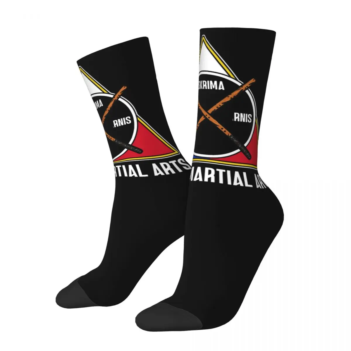 Calzini A Compressione Da Uomo Divertenti Fma Sparring Sticks Filippino Essential Vintage Harajuku Eskima Kali Arnis Seamless Crew Sock