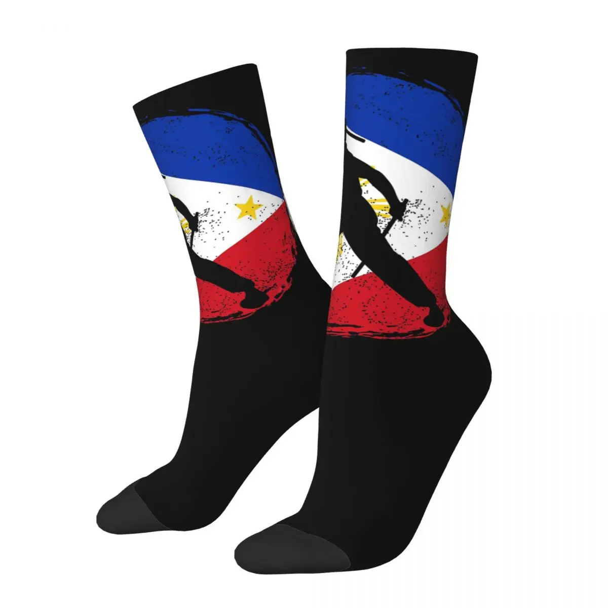 Happy Funny Calzini A Compressione Da Uomo Fma Sparring Sticks Filippino Vintage Harajuku Eskima Kali Arnis Pattern Crew Crazy Sock