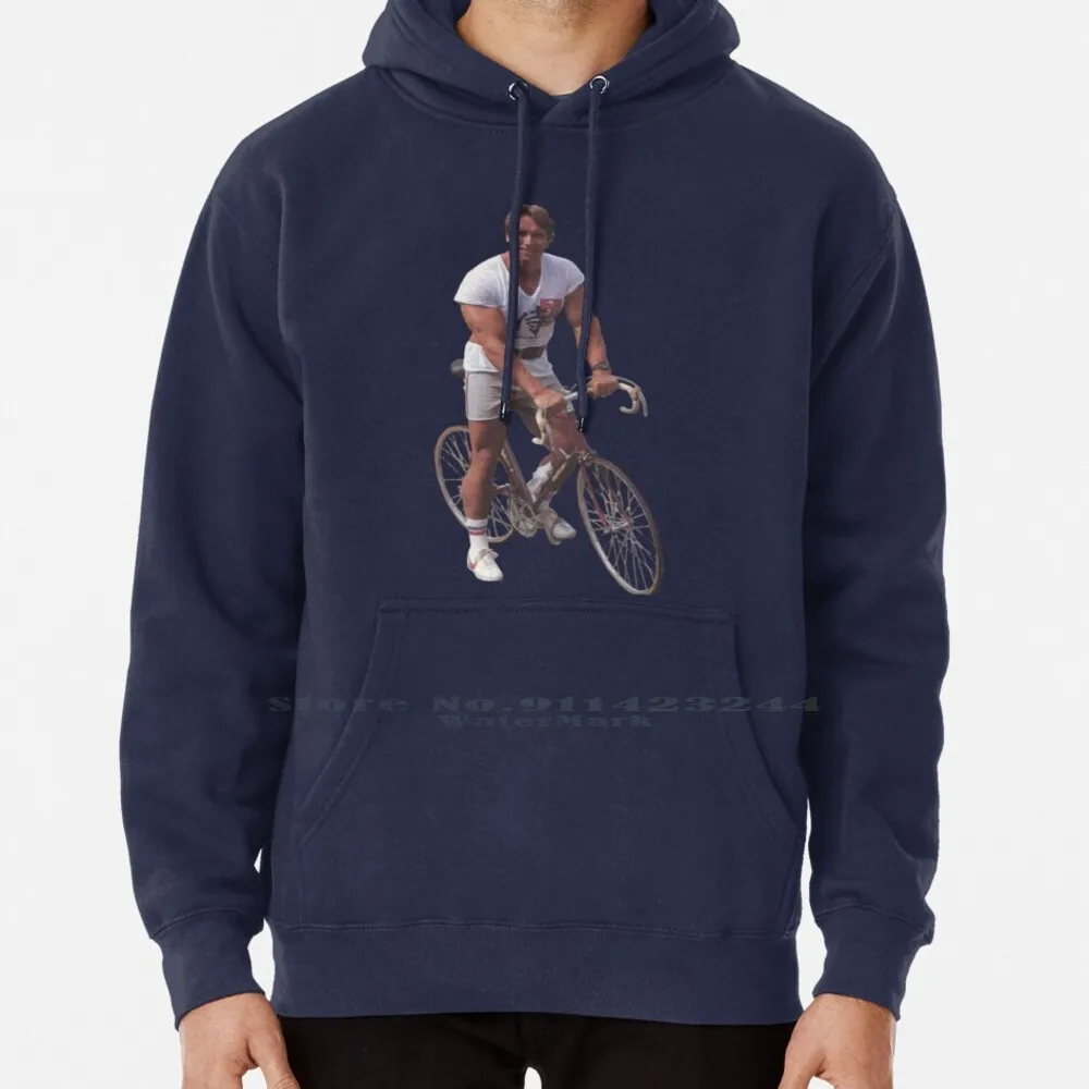 Amazon On A Bike Felpa Con Cappuccio Maglione 6Xl Cotone Alexander Schwarzenegger Schwarzenneger Arnie Terminator Genisys Bike Cycling Ill Be