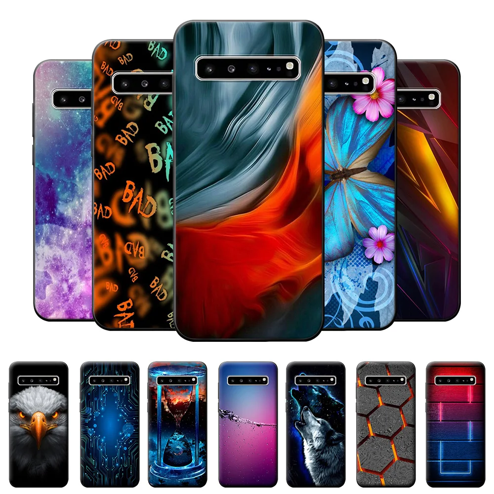 Per Samsung S10 Custodia 5G Custodia In Tpu Per Samsung Galaxy S10 5G Paraurti Lupo Su G977B Cover Morbida In Silicone Per Samsung S10 5G 6.7