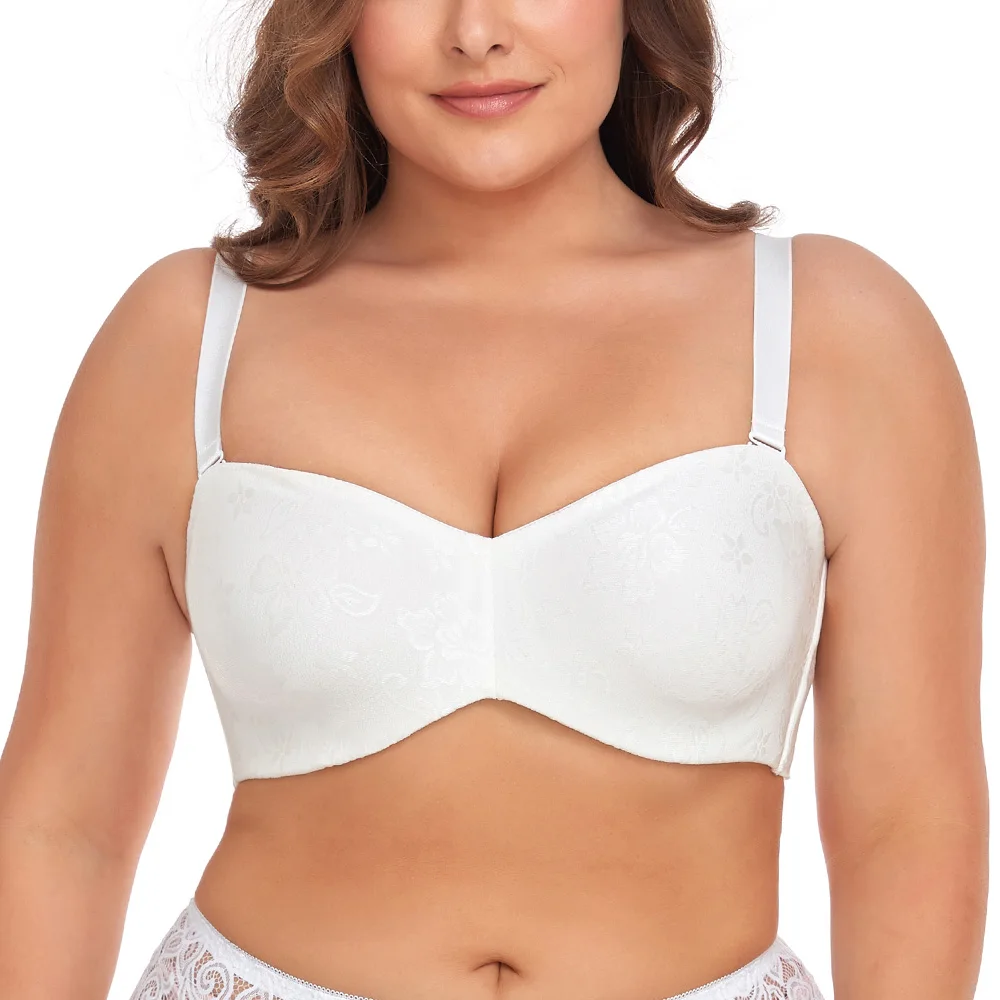 Reggiseno Da Donna Supporto Contorno Multiway Senza Spalline Reggiseni Minimizer Big Bust Reggiseno Senza Cuciture Cinghie Convertibili Plus Size B C 