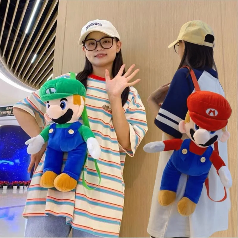 Super Marios Bros Plushes Mini Zaini Anime Cosplay 3D Womens Double Strap Borse A Tracolla E Borsa Kawaii Phone Storage Bags