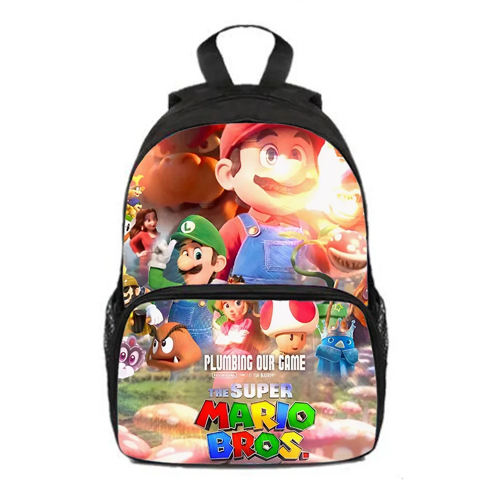 3D New Movie Super Mario Brothers School Bag Zaino Scuola Elementare Scuola Materna Mario Zaino
