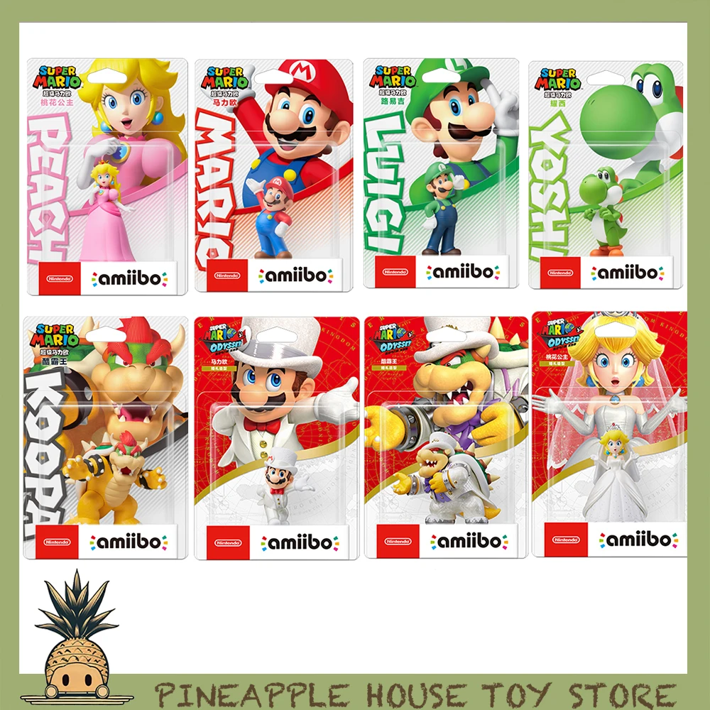 Super Mario Amiibo Anime Figure Princessrosalina Donkey Kong Nfc Nintendo Switch Odyssey 3D Action Figurine Model Doll Toy Gift