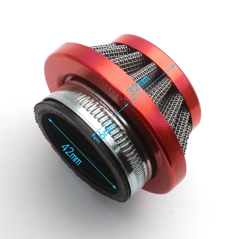 Mini Moto 42 Millimetri Red Air Filter Cleaner Per 110Cc 115Cc 125Cc Mini Moto Dirt Bike Dirt Moto R Bici Quad