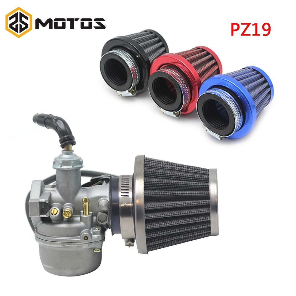 Carburatore Zs Motos Pz19 Con Filtro Aria Cavo Choke Per 50Cc 70Cc 90Cc 110Cc 125Cc Cinese Atv Quad Go-Kart