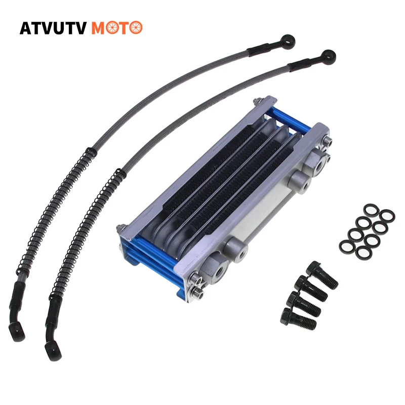 Kit Radiatore Olio Radiatore Olio Moto Lega Di Alluminio Per 110 125Cc 140Cc Pit Dirt Bike Crf Dirt Pit Monkey Bike Atv