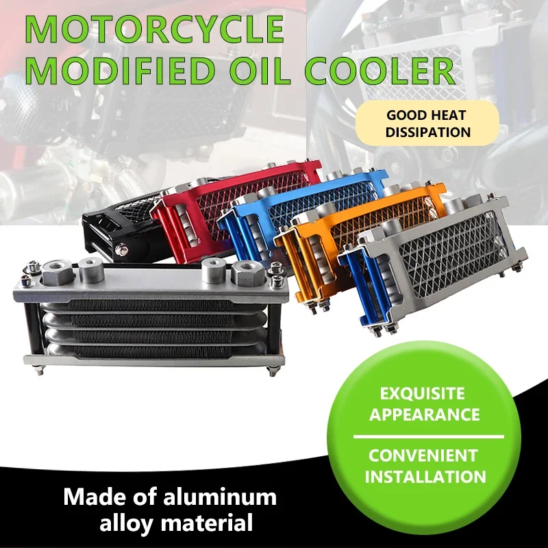 Radiatore Olio Moto Radiatore Raffreddamento Motore Universale Per 110Cc 125Cc 140Cc Dirt Bike Pit Bike Scimmia Quad Atv Motocross Moto