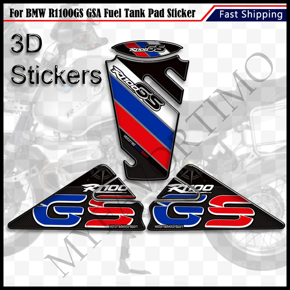 Adv Adventure For Bmw R1100Gs R 1100 Gs R1100 Gsa Moto Serbatoio Ginocchiere Manopole Adesivi Decalcomanie Protector Gas Olio Combustibile Kit