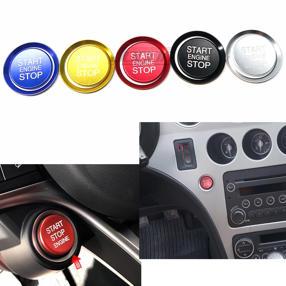 Per Alfa Romeo Mito 147 156 Giulietta Stelvio Car Interior Engine Start Stop Pulsante Interruttore Anello Copertura Trim Accessori Auto