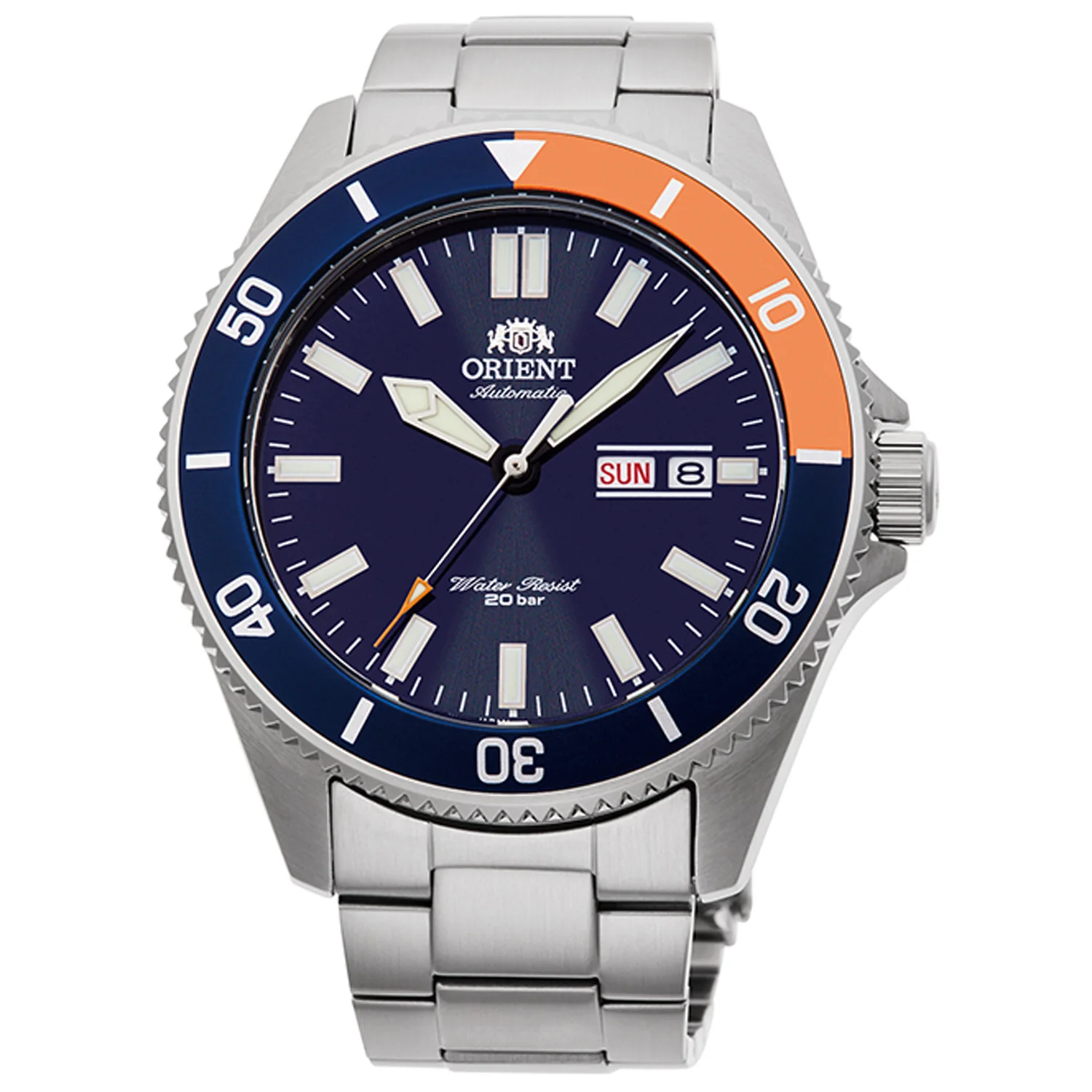 Orologio Orient Uomo Automatico In Acciaio Argento Analogico Watch Kano Da Polso Kanno De Hombre Original Automatic Reloj