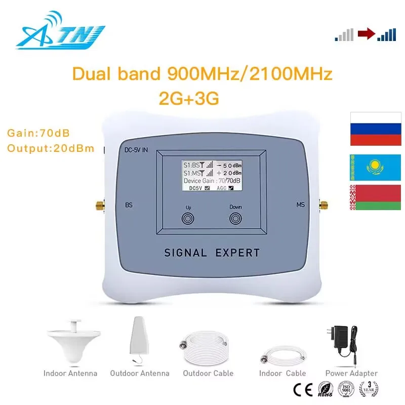 Hot 2G + 3G Ripetitore Del Segnale Gsm 900Mhz 3G Wcdma Umts 2100Mhz Segnale Del Telefono Cellulare Amplificatore Di Ripetitore Del Ripetitore Per Mts,