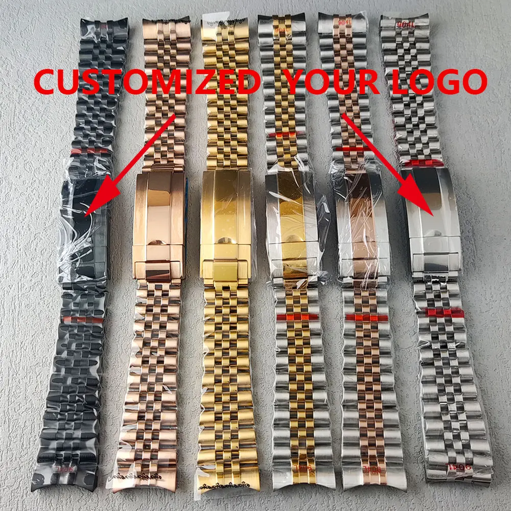 Nh35 Orologio Bracciale 20Mm Solid Jubilee Bracciale Single End Grain Chain Link Sostituzione Cinturino Rolex Watch Sostituzione Acces