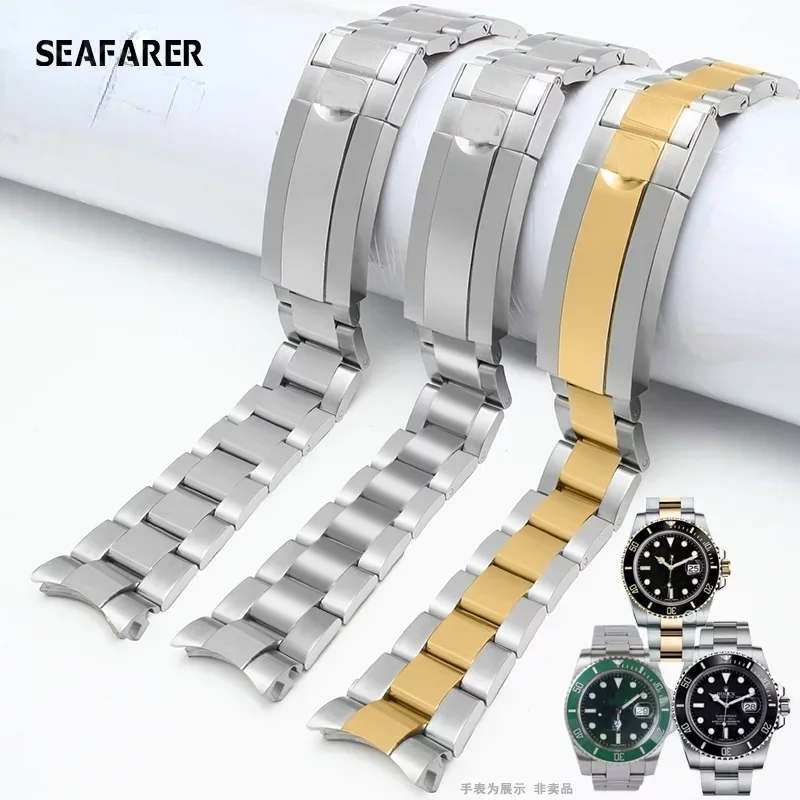 Sostituto Rolex Cinturino Per Orologio In Acciaio Inossidabile Submariner 116610 Black Water Ghost Green Watch Band Chain Maschio 20Mm Cinturini