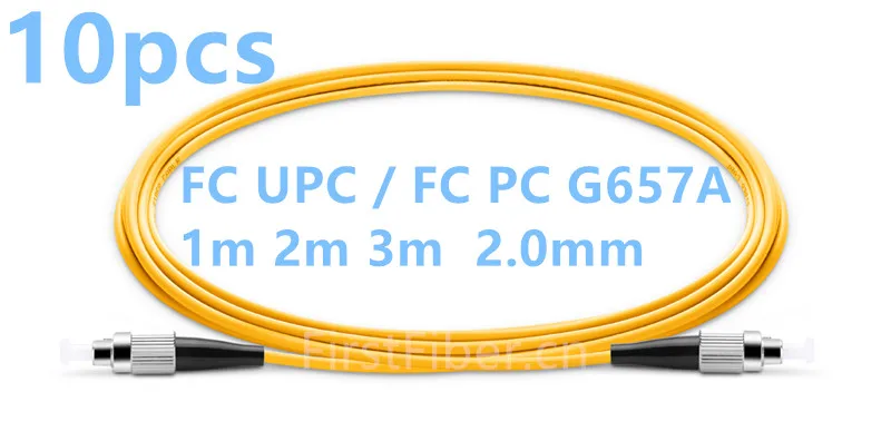 Firstfiber 1 M 2 M 3 M 10 Pz/Borsa Fc Pc Per Fc/Pc Fc Upc Fc Upc G657A Fiber Patch Cable, Ponticello, Patch Cord Simplex 2.0Mm Pvc Sm