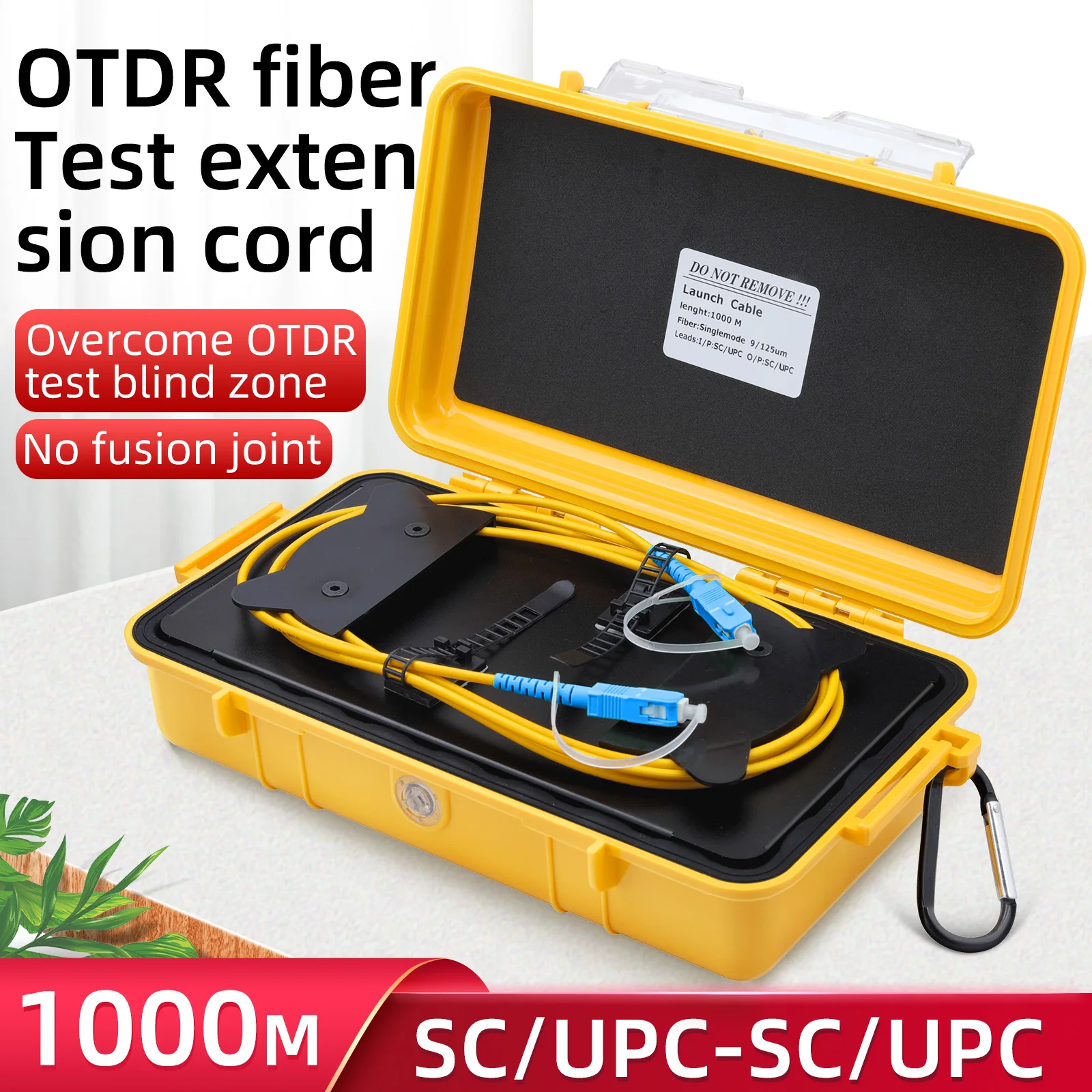 Kelushi Sc -Upc Zone Fiber Otdr Launch Cable Box 1Km Sm 9/125 Connettori 1310/1550Nm Extension