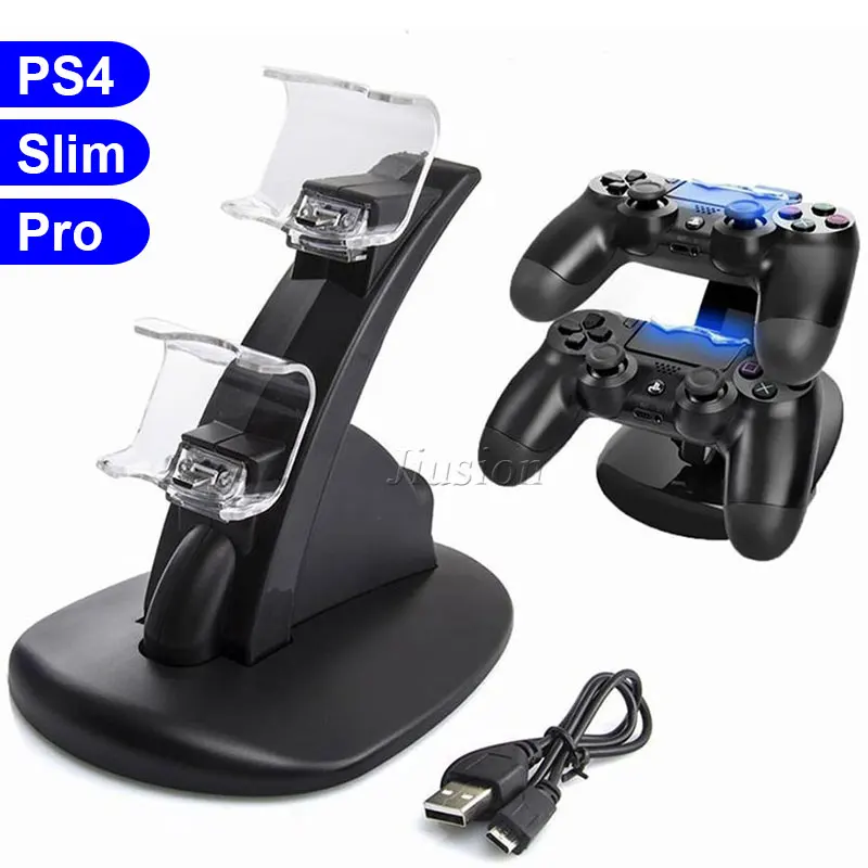 Caricabatterie Doppio Gamepad 2 Led Dual Usb Ps4 Dock Di Ricarica Dock Station Controller Per Sony Playstation Ps4 Joystick Console