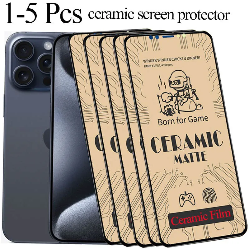 Pellicola Opaca Per Iphone 15 14 13 12 11 Pro 15 Pro Max Pellicola In Ceramica Per Iphone 15 Pro Vetro Morbido Iphone 15 Pro Anti-Impronte Iphone 15 P