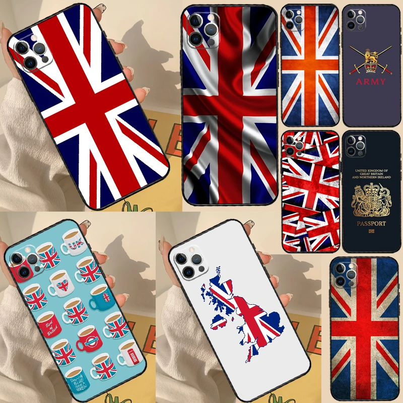 Union Jack British England Uk Flag Case Per Iphone 11 12 13 14 15 Pro Max Cover Per Iphone 13 12 Mini Xr X Xs 7 8 Plus Se 2020