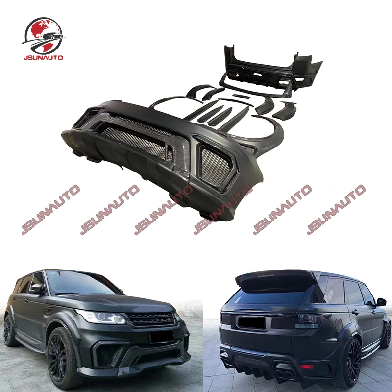 Buon Montaggio Asp Style In Fibra Di Carbonio Paraurti Anteriore Posteriore Spoiler Sul Tetto Per Range Rover Sport 14-17 Tuning Wide Fender Flare Kit