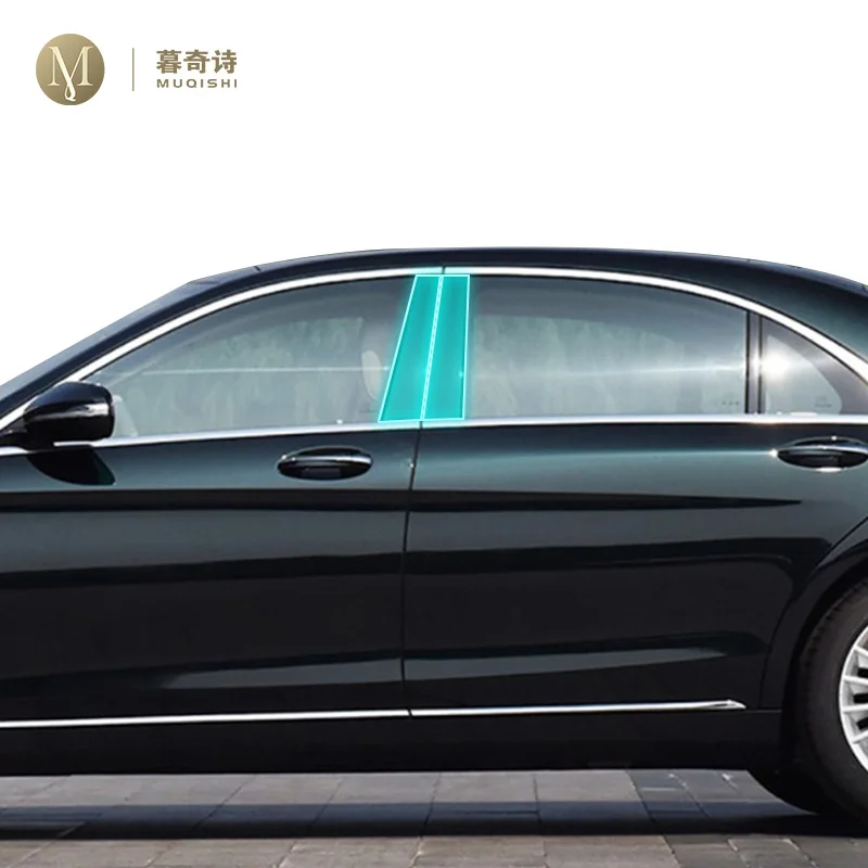 Per Mercedes Benz Class-S W222 2016-2020 Car Outdoor A/B Window Pillar Accessorio Antigraffio Pellicola Protettiva In Tpu Trasparente