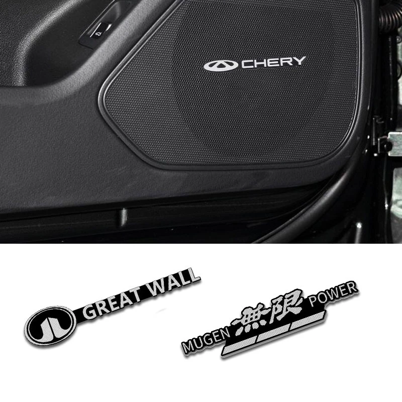 1Pcs Car Interior Styling Sticker Audio Speaker Decals For Mercedes Benz Amg W205 W218 W177 V177 W176 W169 A B C E S Class Cla
