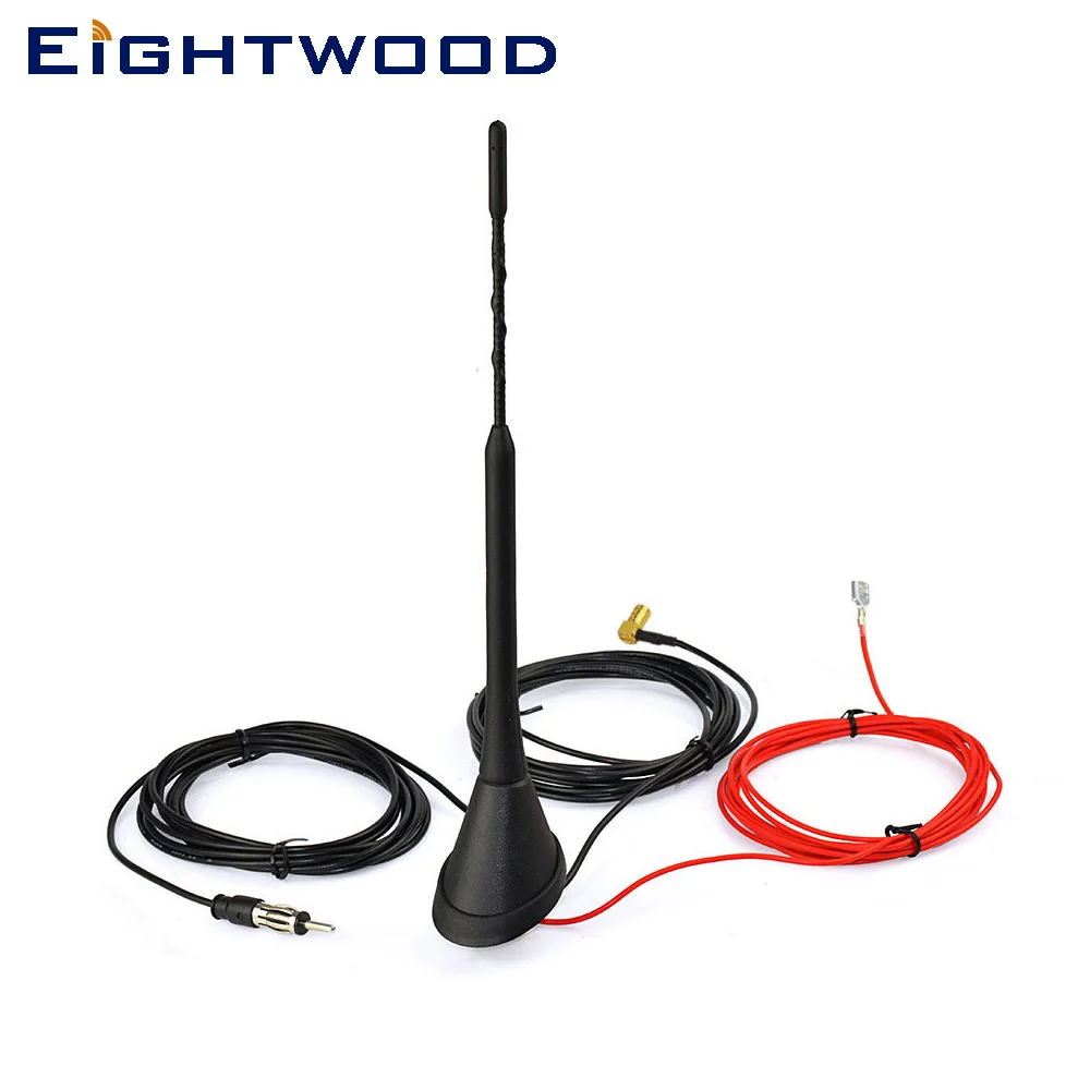 Ightwood Universal Auto Car Roof Dab Dab + Am Fm Radio Antenna Amplificatore Integrata Per Jvc Alpine Kenwood Sony Blaupunkt Pioneer