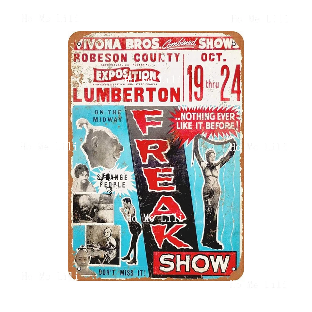Carnival Midway Freak Show Vintage Retro Wall Decor Metal Sign Art