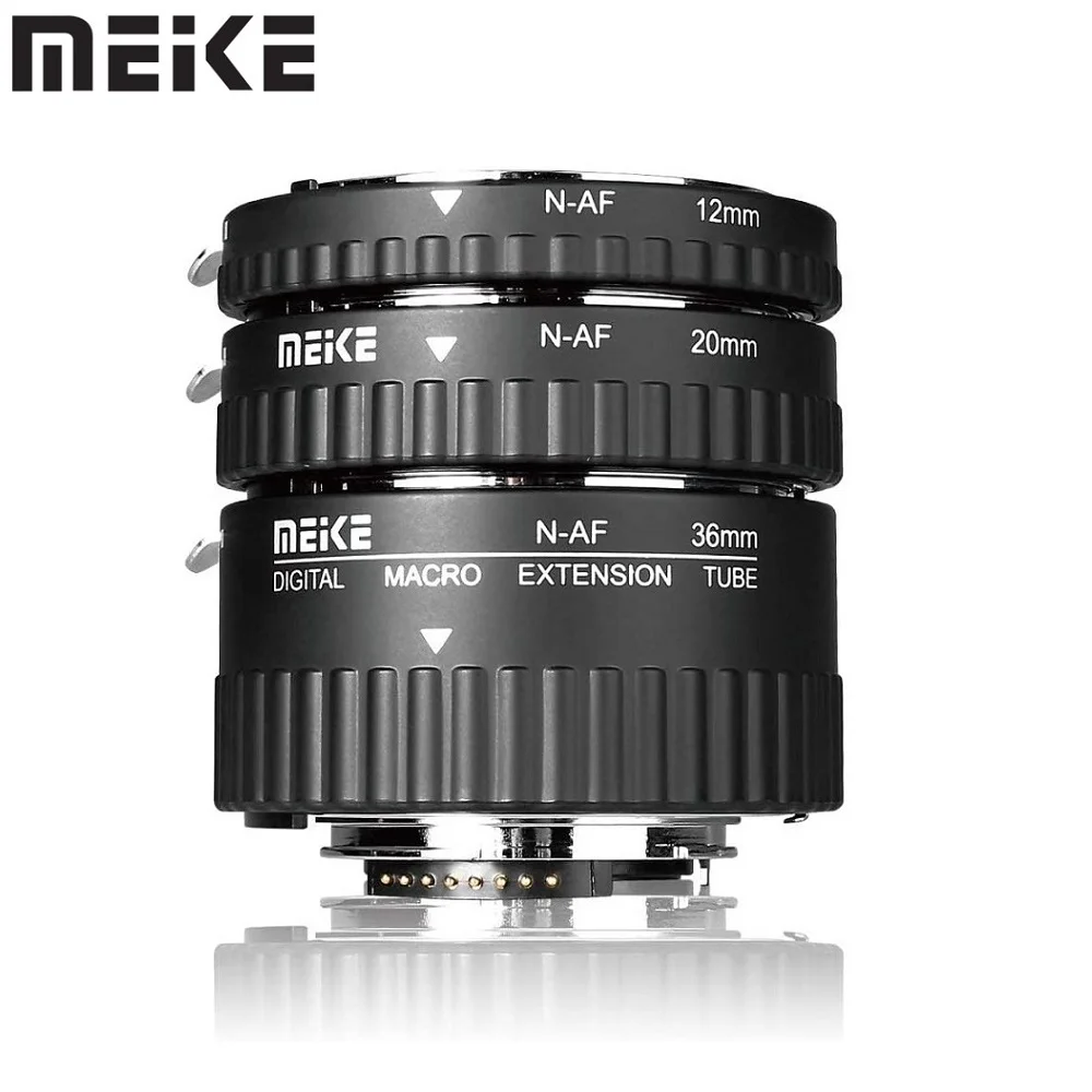 Meike Mk-N-Af1-A Set Di Tubi Di Prolunga Macro Con Messa A Fuoco Automatica Per Nikon F Mount D850 D780 D750 D3500 D3400 D5600 D7500 D7200 D7100 D80
