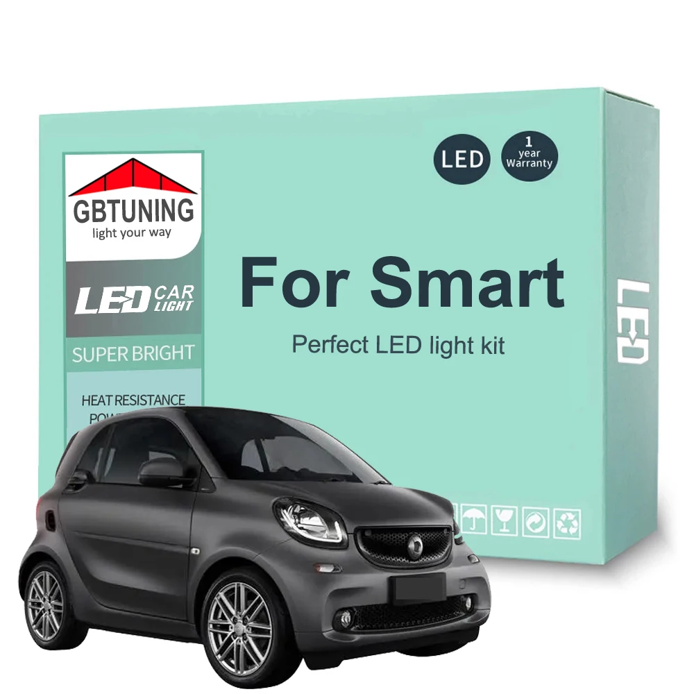 Kit Lampadina Interna A Led Per Smart Fortwo Forfour 450 451 452 453 454 City Coupe Convertible Roadster City-Coupe Crossblade
