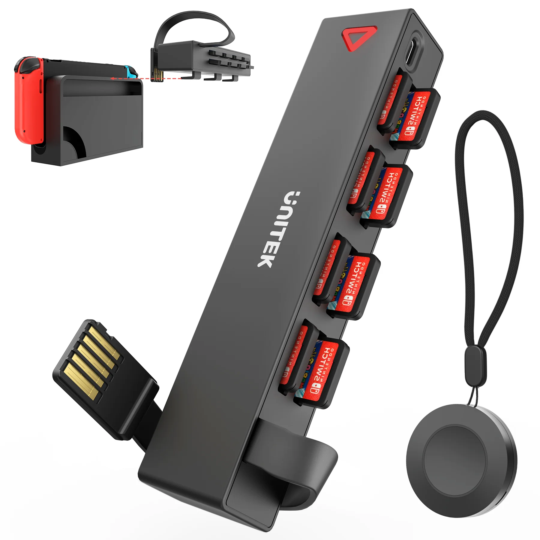 Unitek New Game Card Switcher Per Nintendo Switch Oled Multi Gaming Card Reader Con Controllo Wireless Switching Ns Accessori