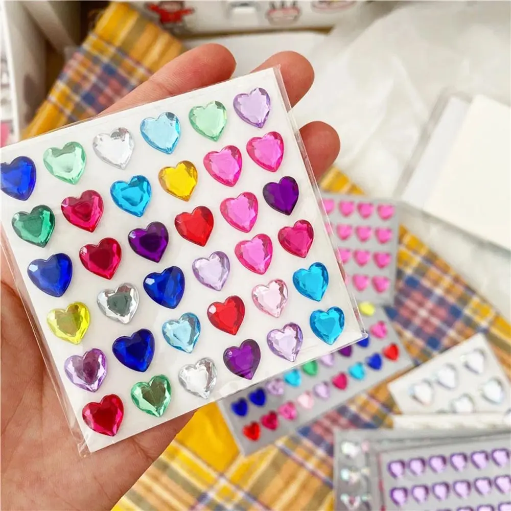 Sticker Toys Phone Decorativo Album Decor Phone Laptop Stickers Love Diamond Diamond Stickers Heart Diamond 3D Shining Stickers