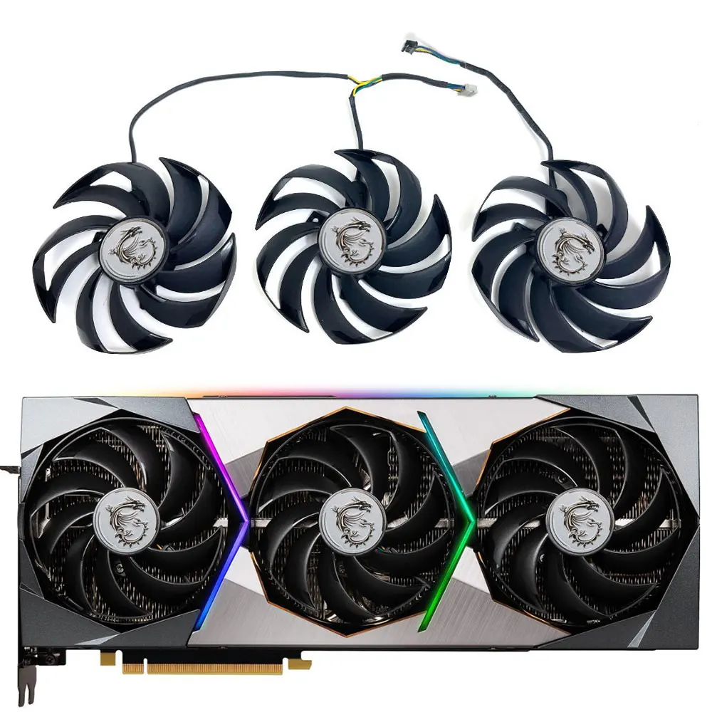 Muslimex Rtx 3080, 3090 Ventola Gpu Suprim, Per Msi Rtx 3080, 3080 Ti Suprim, Rtx 3090, 3090 Ti Suprim Ventola Di Raffreddamento Della Scheda Video