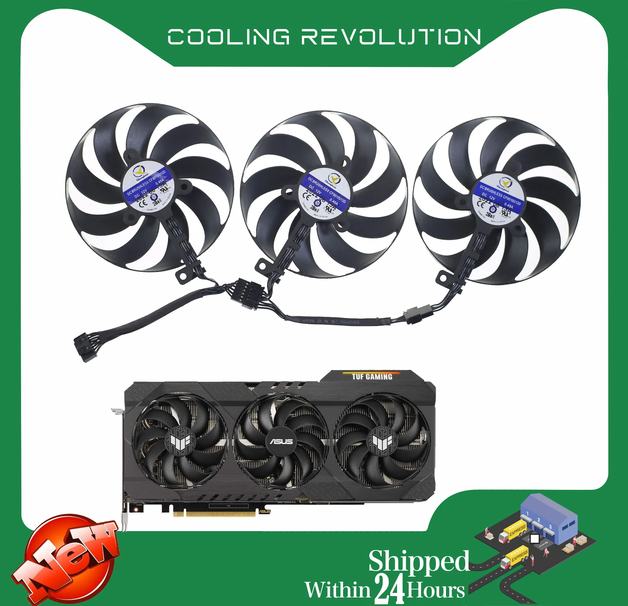 Ventola Della Scheda Grafica Dc12V Dc12V Dc12V Per Asus Tuf Rtx 3060 Rtx 3060 Ti Rtx 3070 Rtx 3080 Rtx 3090