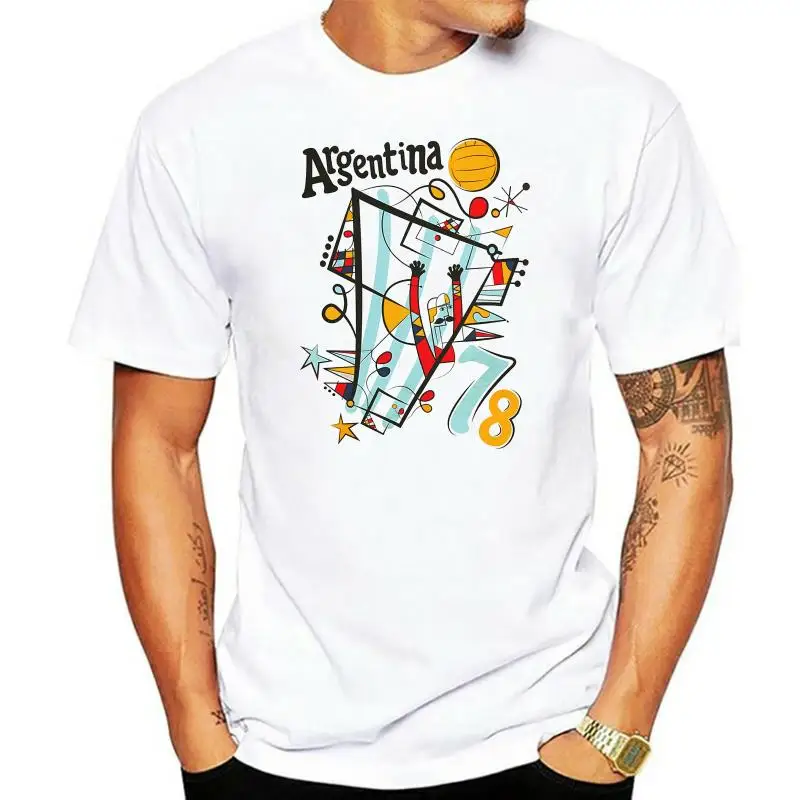 T-Shirt Maglia Mondiali Di Calcio Argentina 1978 Arte Artista - S-M-L-Xl