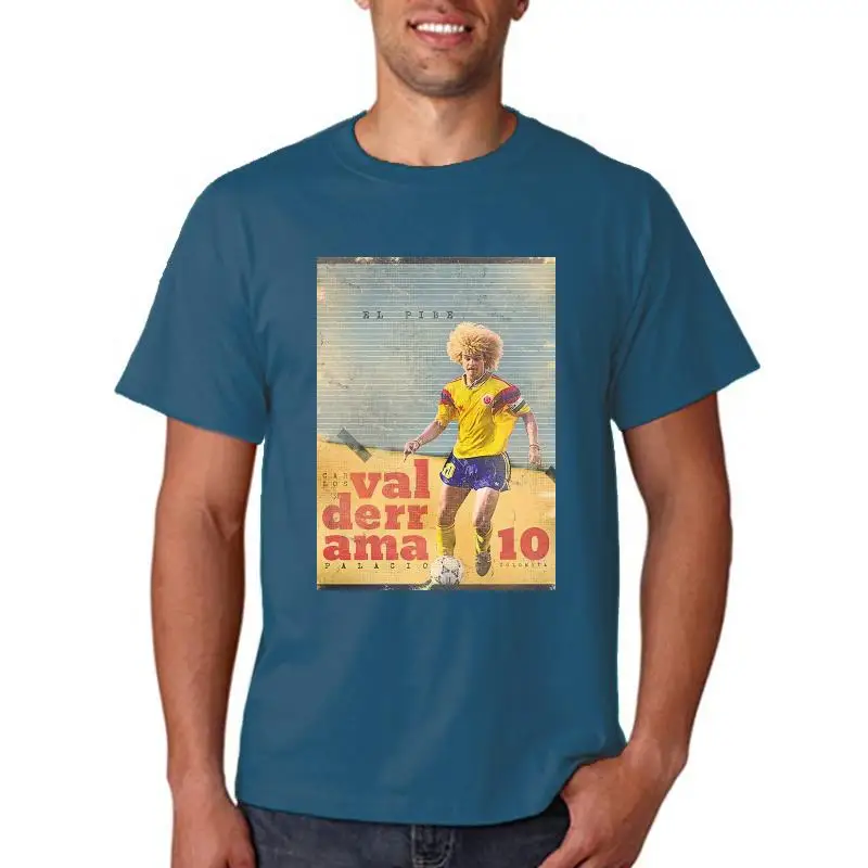 T-Shirt Maglia Thomas Valderrama Colombia Calcio Vintage Anni 80 1 S-M-L-Xl T-Shirt Grafica Vintage