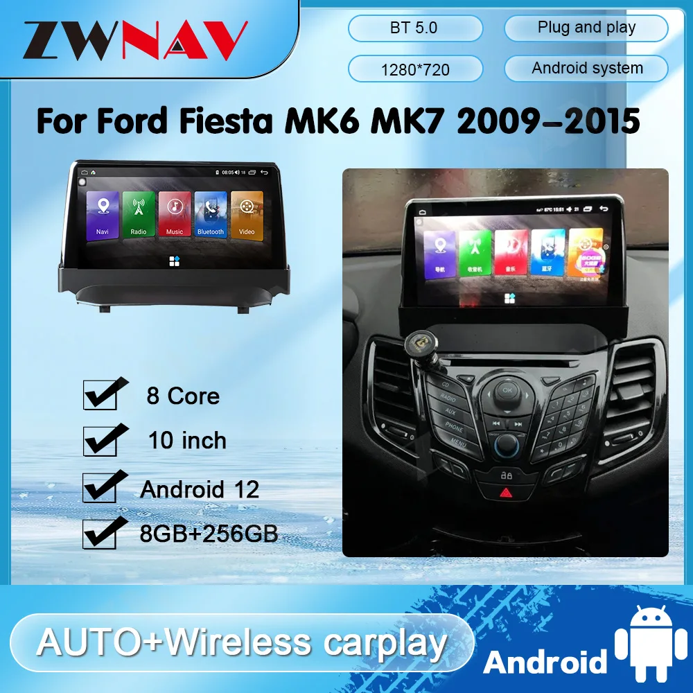 Per Ford Fiesta Mk6 Mk7 2009 2010 2011 2012 -2015 Android Autoradio Multimedia Autoradio Player Navigazione Stereo Gps Head Unit