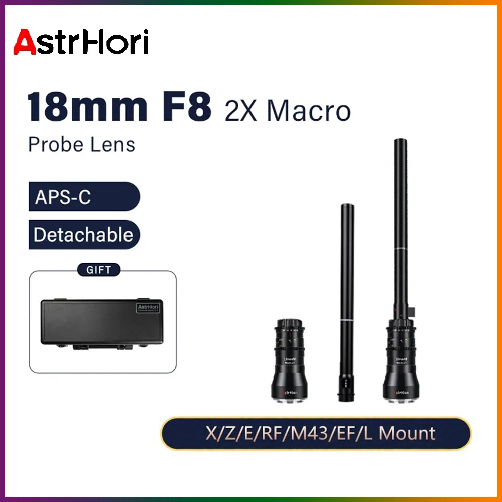Astrhori 18Mm F8 Macro 2X Obiettivo Aps-C Grandangolare Per Fuji X Nikon Z Sony E Canon Rf Ef Panasonic Olympus Leica L