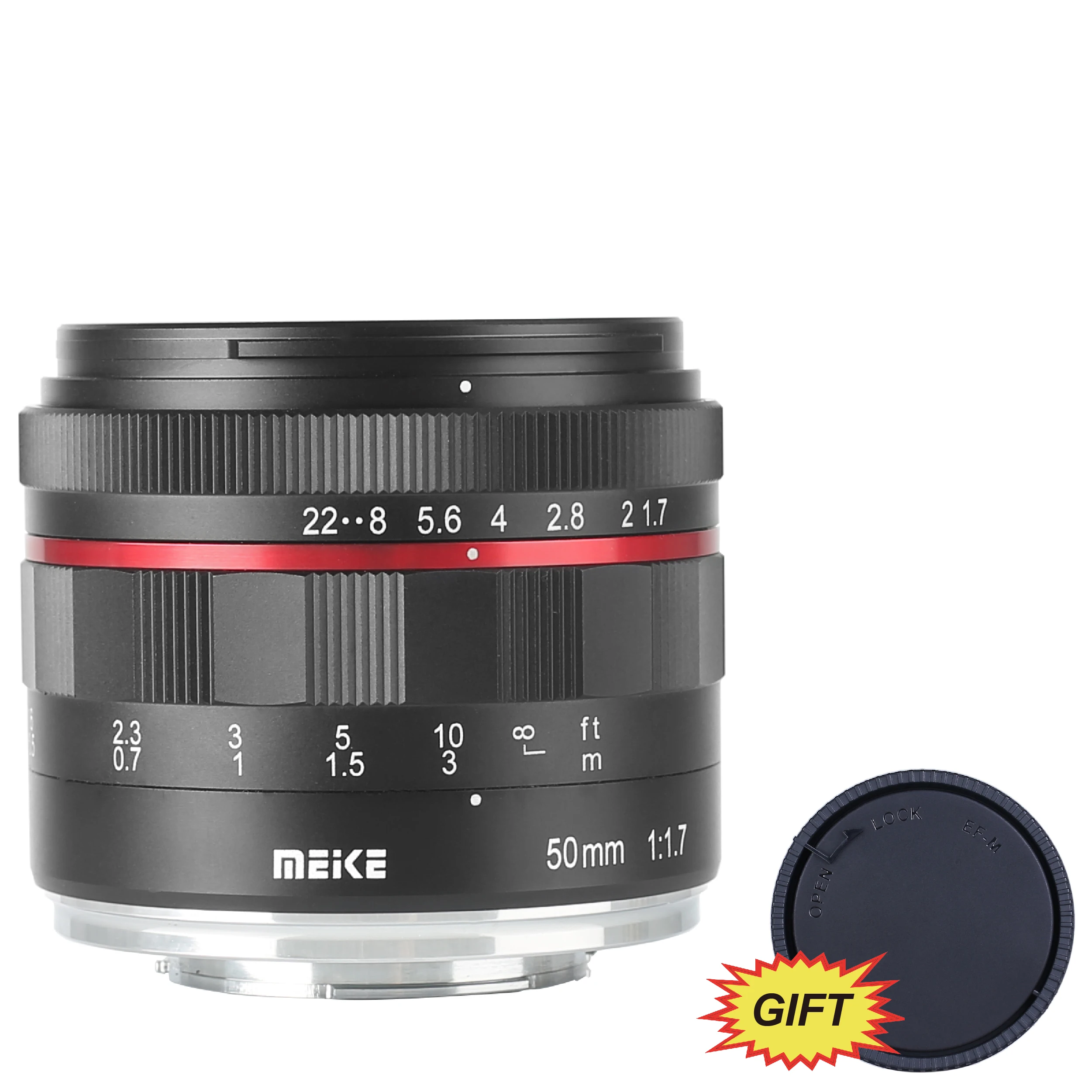 Meike 50Mm F/1.7 Obiettivo Di Messa A Fuoco Manuale Ad Ampia Apertura Per Fotocamere Fuji X/Sony E/Sigma, Leica, Panasonic L /Nikon Z/M43