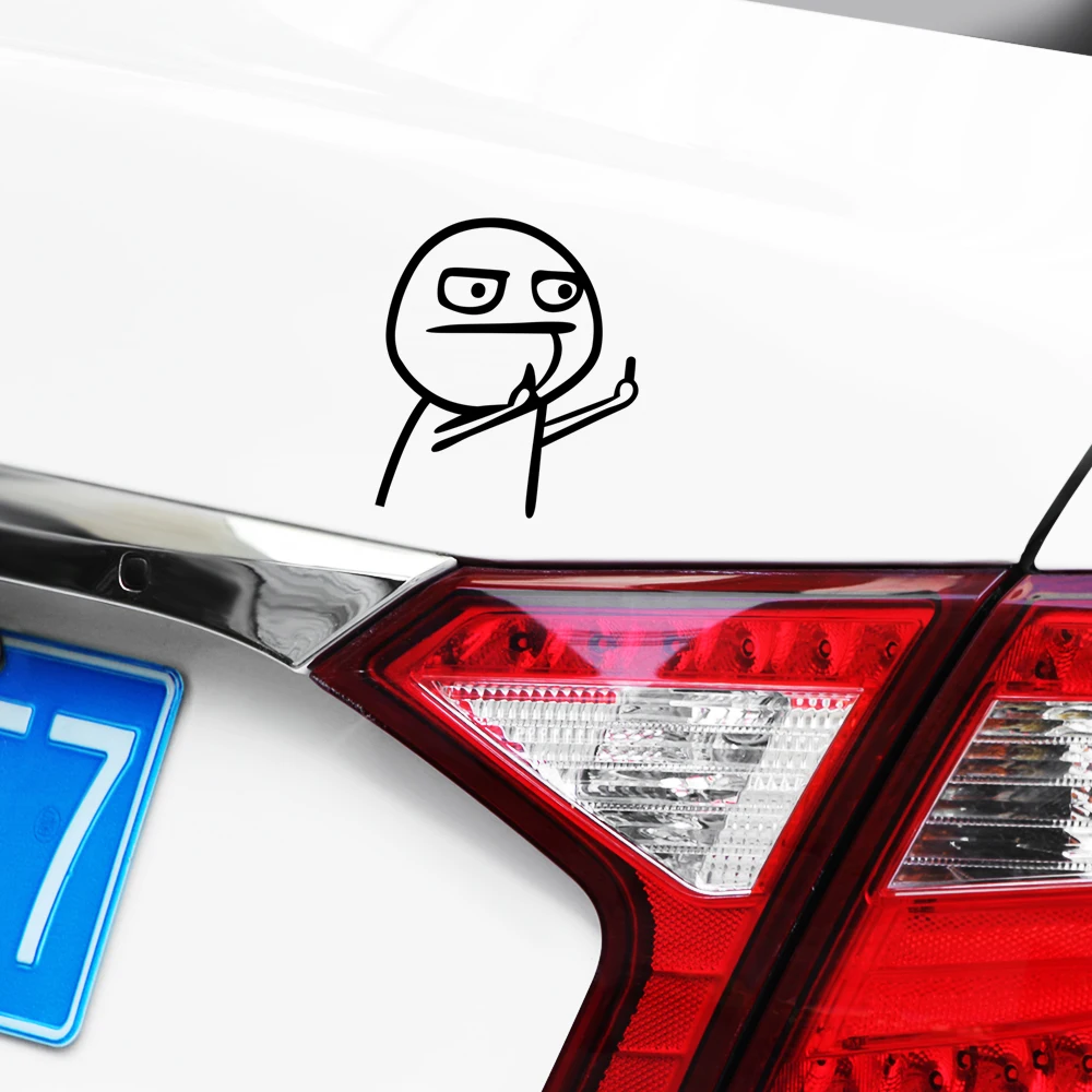 Adesivo Per Auto Cartoon Funny Middle Finger Decal Per Mazda 3 Bk 6 Gh Cx5 Cx3 2 Cx-7 Mx5 Peugeot 308 206 307 407 207 208 508