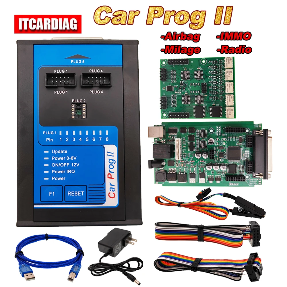 Carprog 2 V8.28 Programmatore Ecu Car Prog Ii Airbag Srs Reset Crash Data Immo Off Leggi Salva Dataflash Programmatore Decodifica Strumento Radio